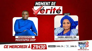 Hawa Abdoul Ba - PDS / est l’invitée de MOUSTAPHA DIOP dans Moment de Vérité du Mercredi 14/10/26