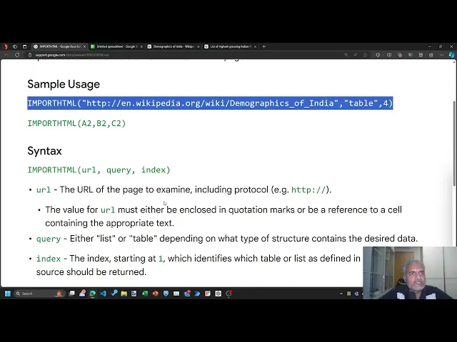 Scraping with Google Sheets