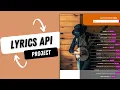 Lyrics Search api project using html css and javascript