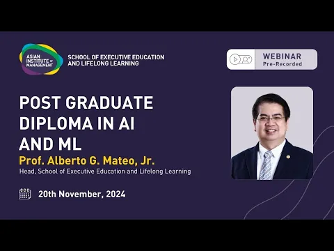 Online Webinar on AIM's Postgraduate Diploma in Artificial Intelligence and Machine Learning Program