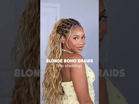 Blonde boho braids that won’t shed #crochethair