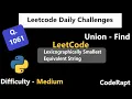Lexicographically Smallest Equivalent String Q 1061 Union-Find Leetcode Daily Challenges