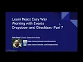 Learn React Easy Way Event Handling DropDown Checkbox Part 7
