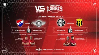 #CLAUSURA2026 | OLIMPIA VS GUARANÍ | NACIONAL VS LIBERTAD |