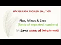 Hacker Rank problem Count Plus Minus and Zero from Array