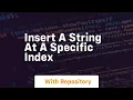 insert a string at a specific index