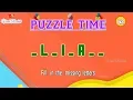 Fill in the missing letters Puzzle Time 63 Jumbled Words Puzzle - Word Scramble