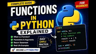-Python Functions Explained User-Defined Functions Parameters Python Tutorial for Beginners
