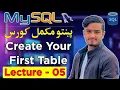 Create Your First Table in MySQL SQL Table Query in Pashto MySQL Pashto Course Lecture 05