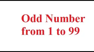 Write a Java program to print the odd numbers from 1 to 99