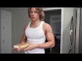 Alex Eubank making protein pancakes