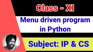 30 Menu driven program in Python Practical Class 11-Informatics Practices Computer Science
