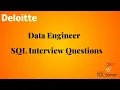 Deloitte SQL Interview Employee Count in Each Department Data Engineer Role