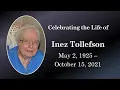 Hawk Creek Lutheran Church - Inez Tollefson Funeral Service October 19 2021