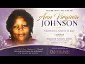 Ann Virginia Johnson Wednesday August 19 2026 at 11 00 a m