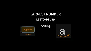 Largest Number - Leetcode 179