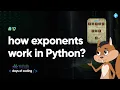 How exponents work in Python Tekie Byte