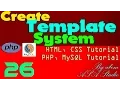 Create Template System 26 Header Form Design PHP MySQL CSS Tutorial Series