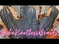 How To Boho Knotless Box Braids With Human Hair Curls Hair Detals How Many Pieces Added