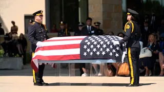Fallen Dallas police officer honored with 21-gun salute after celebration of life service