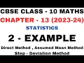 2 Example l Mean Method l Chapter 13 Statistics l example2 l Class 10th Maths l NEW NCERT 2023-24