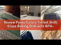Review Pyrex Colors Tinted 8x8 Glass Baking Dish with BPA-Free Lid Oblong Bakeware Glass Pan For