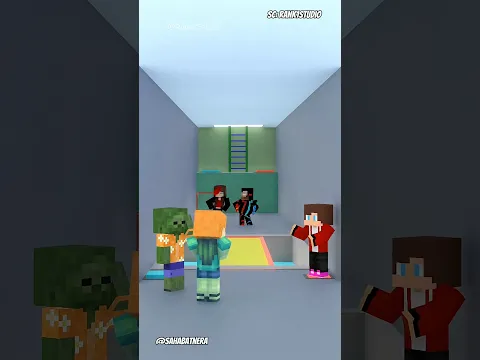 JJ harus bekerja sama untuk menyelesaikan game #minecraft #roblox #shorts