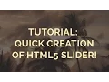 Tutorial Quick creation of HTML5 Slider