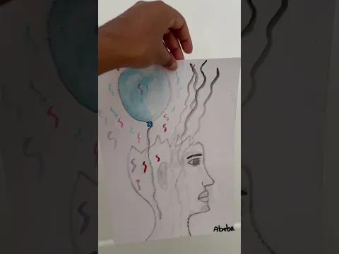 Portrait avec la peinture acrylique #artherapy #art #artale #painting #acrylicpainting