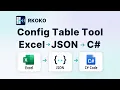 Unity Excel to JSON C Generator RKOKO Config Table Tool