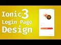 Login Page with Ionic 3 clean design