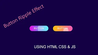 Button Ripple Effect on Click Using HTML CSS3 Vanilla Js