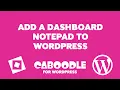 Add Dashboard Notes to WordPress using cubecolour caboodle