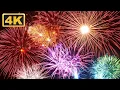 4K Prachtige vuurwerkshow met geluid! 1 Uur vakantiestemming! Ontspanningstijd!
