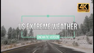 US EXTREME WEATHER CINEMATIC VERSION driving the extremely snowy roads of Payson AZ