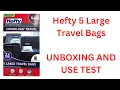 Hefty Large Travel Bags Unboxing and Review