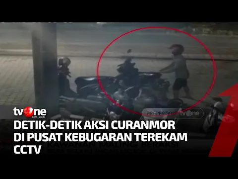 Detik-detik Pelaku Curanmor Gasak Motor di Sebuah Tempat Kebugaran