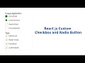 How to use Custom Checkbox Radio Button in React js React js Custom Checkbox Radio Button