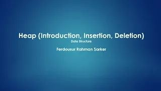 Heap Introduction Insertion Deletion - Data Structure Bangla Tutorial