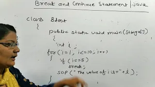 Break and Continue Statement in java Java for beginners Lec-13