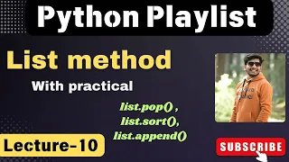 10 List Methods in Python Python Tutorial