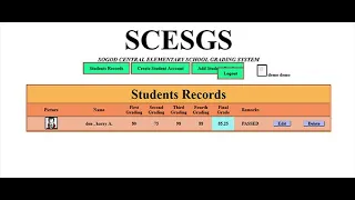 Simple Grading System in PHP Source Code and Projects Review