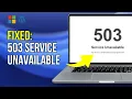 How to Fix 503 Service Unavailable WordPress Error Quick Solution