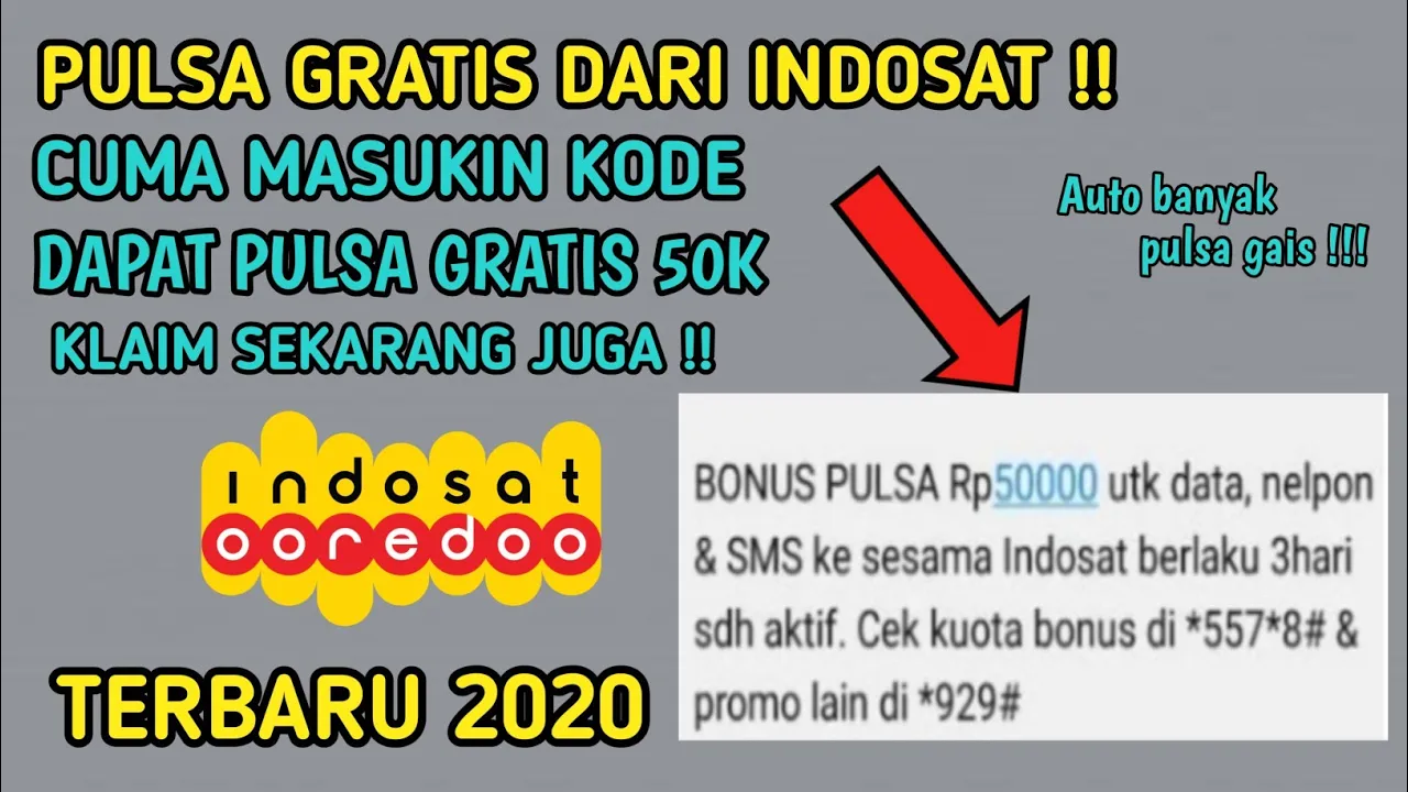 Kode Untuk Dapat Pulsa dan Kuota Gratis dari Indosat Terbaru 2020