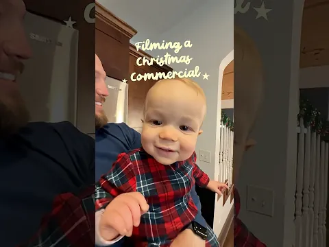 may not be the best actress BUT, we filmed our first commercial as a family #vlog #christmas #shorts