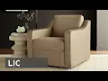 Liora Performance Velvet Swivel Accent Chair
