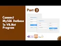 VB NET MySQL Integration Tutorial Part 2 - Login Registration Form