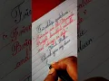 Neat cursive handwriting