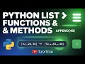 Python List Explained Important List Functions Methods in Python with Examples Python Tutorial