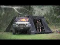 Lagu I camped in Heavy RAIN and Thunder STORMS sheltered under a Car Awning. Relaxing Solo Camping ASMR